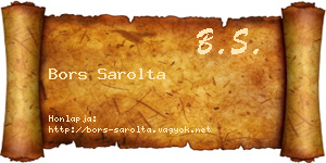 Bors Sarolta névjegykártya