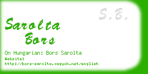 sarolta bors business card